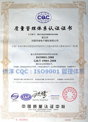 僑洋實(shí)業(yè)CQC證書(shū)